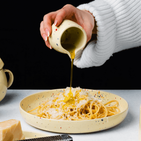 Assiette à pâtes New Party 23cm Jaune Assiettes creuses Egg Back Home