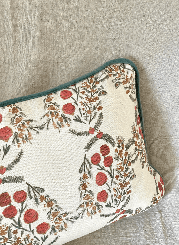 Housse de coussin mat - Mimosa - Fond sable Housses de coussins Maison Datcha