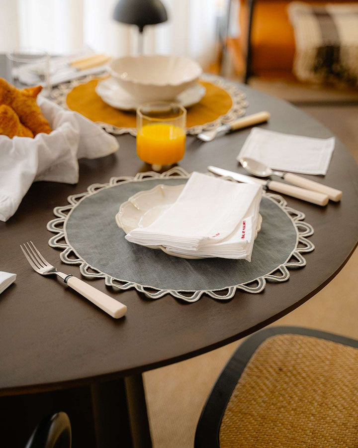Set de table Halo, gris et écru Sets de table Mariaida Home