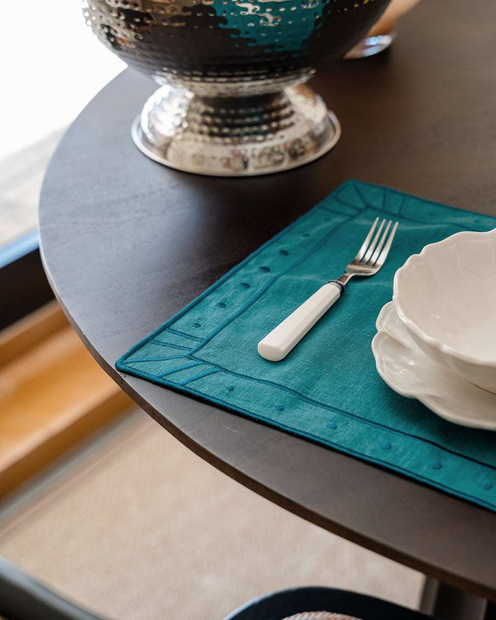 Set de table Belle Nuit, vert mer avec vert mer