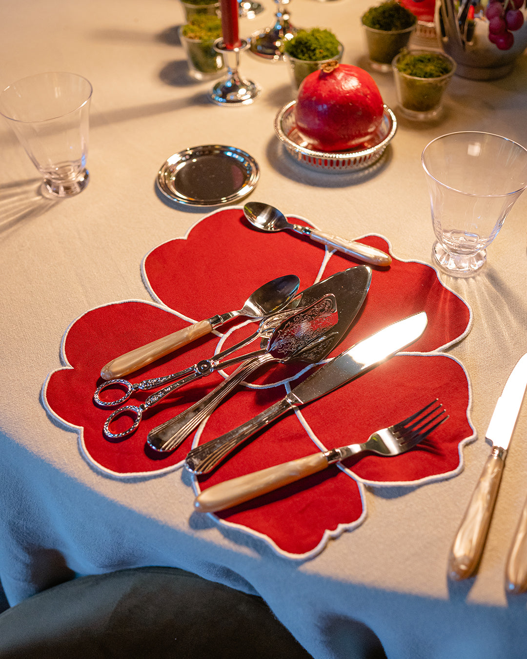 Set de table Daisy, rouge