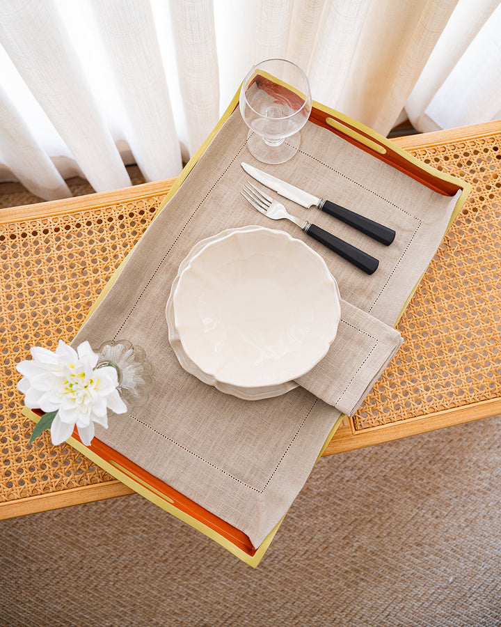 Set de table beige en lin Sets de table Mariaida Home