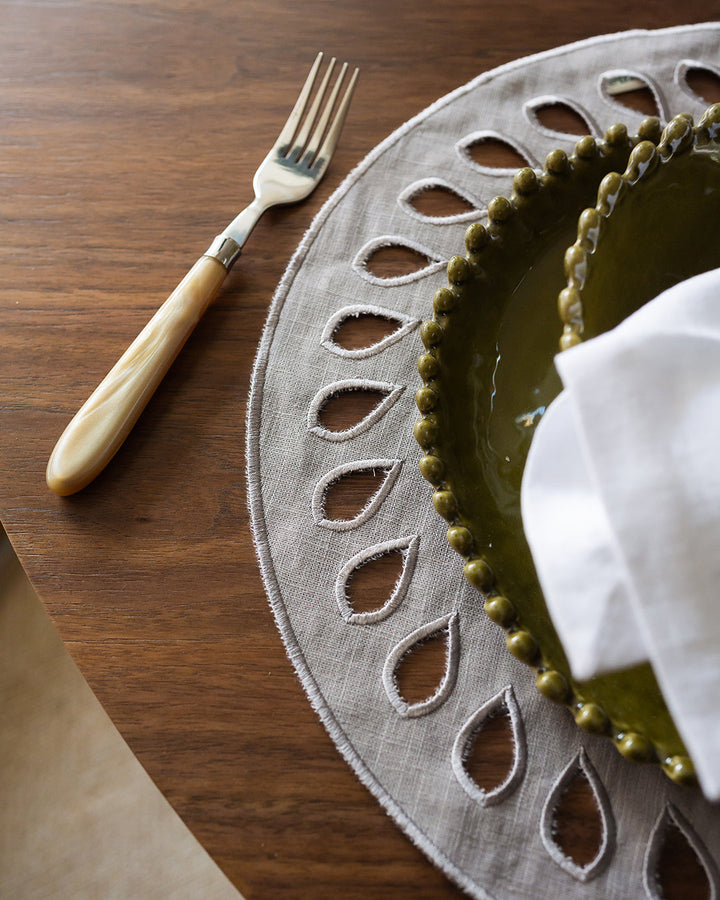 Set de table Viseu, gris sur gris