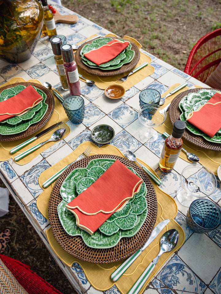 Set de table Belmonte, jaune sur jaune