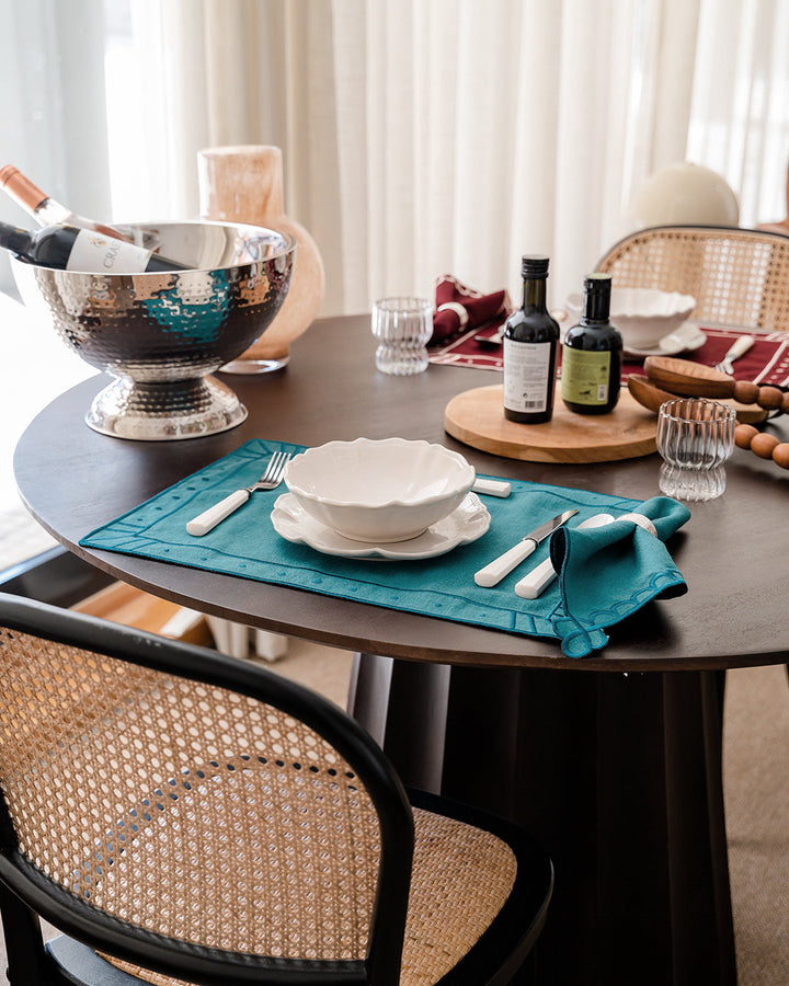 Set de table Belle Nuit, vert mer avec vert mer