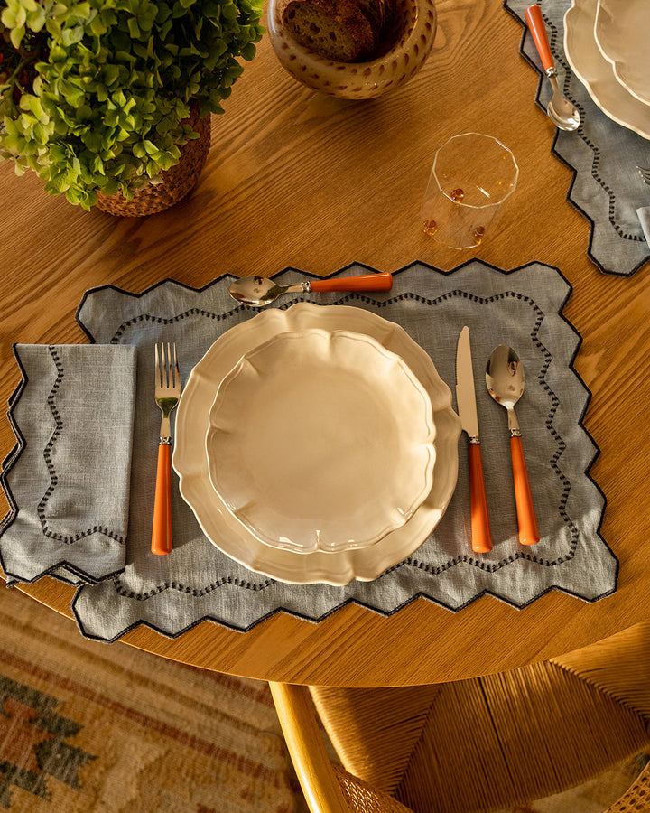 Set de table Alba bleu et gris