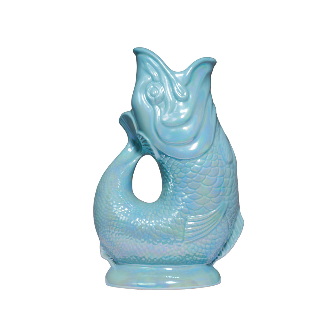 Autenthique Carafe Poisson Gluggle jug | Eau du Nil irisé