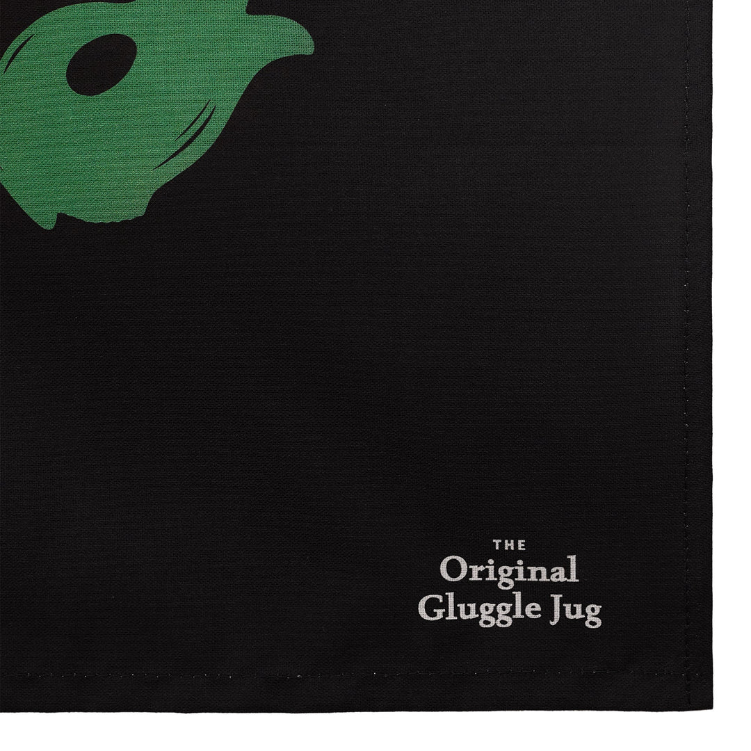 Torchon en coton noir « Gluckis Volants »