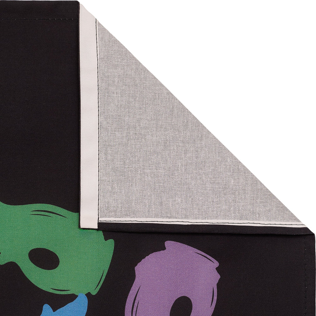 Torchon en coton noir « Gluckis Volants »