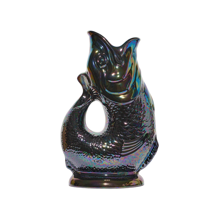 Autenthique Carafe GlouGlou Poisson | Gluggle jug | Noir irisé