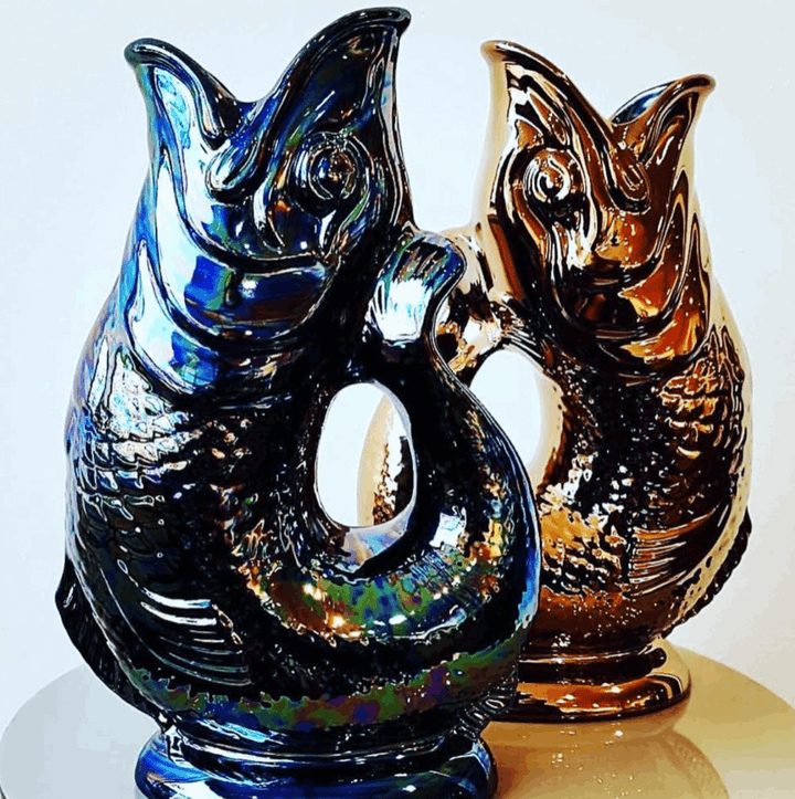 Autenthique carafe poisson "Glouglou" | Noir irisé