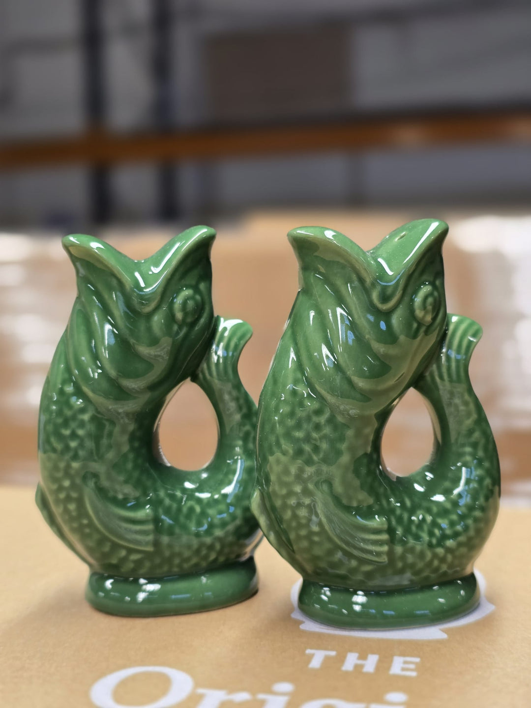 Gluggle Jug Salt and Pepper Shakers | Dark green