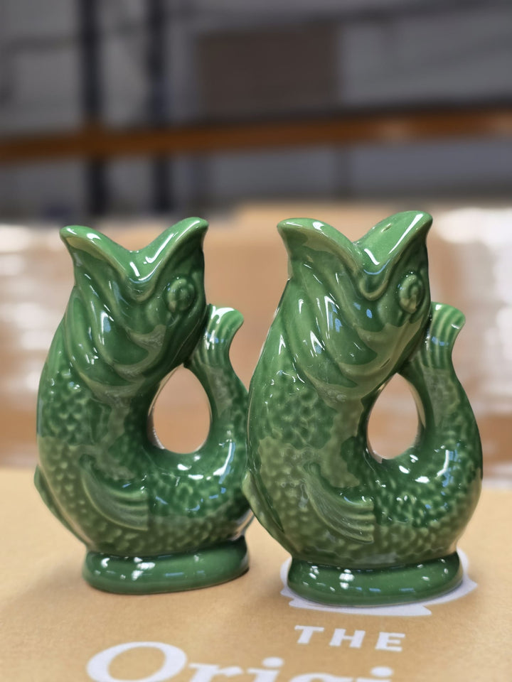 Gluggle Jug Salt and Pepper Shakers | Dark green