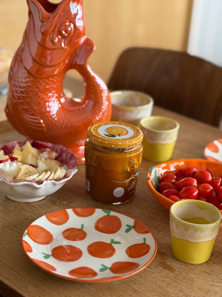 Autenthique carafe poisson "Glouglou" | Orange irisé