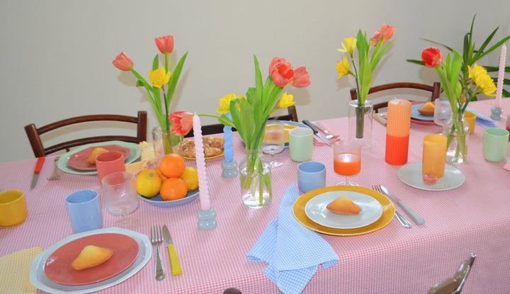 Nappe vichy corail - Corail