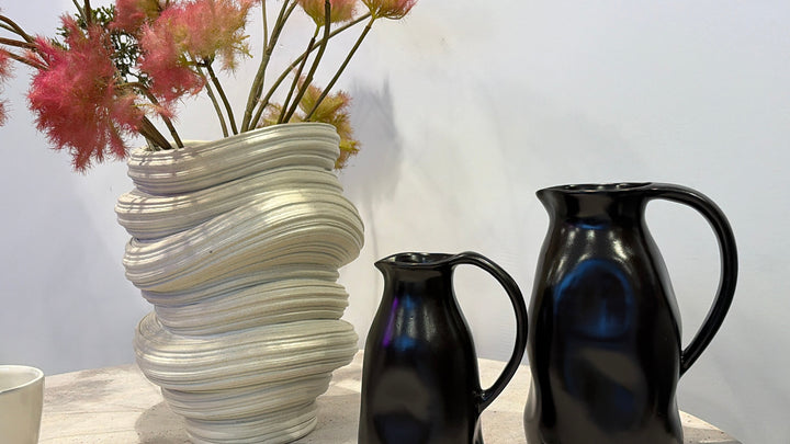 Carafe - Large - céramique - Noir mat