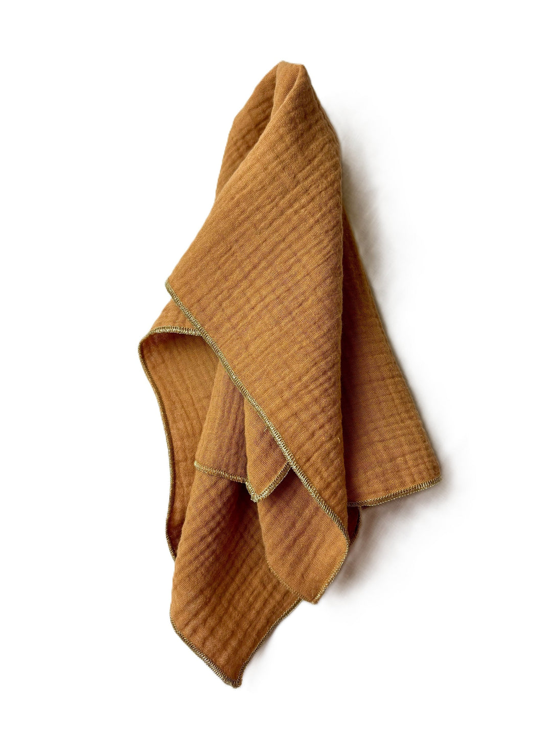 Coffret 4 Serviettes de Table – Gaze de Coton – Leopard Ecru & Camel – 40x40 cm