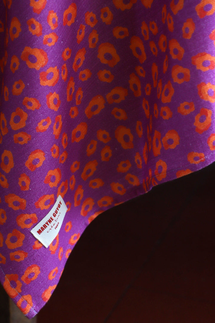 Nappe violette motif orangé - cannelle corsée