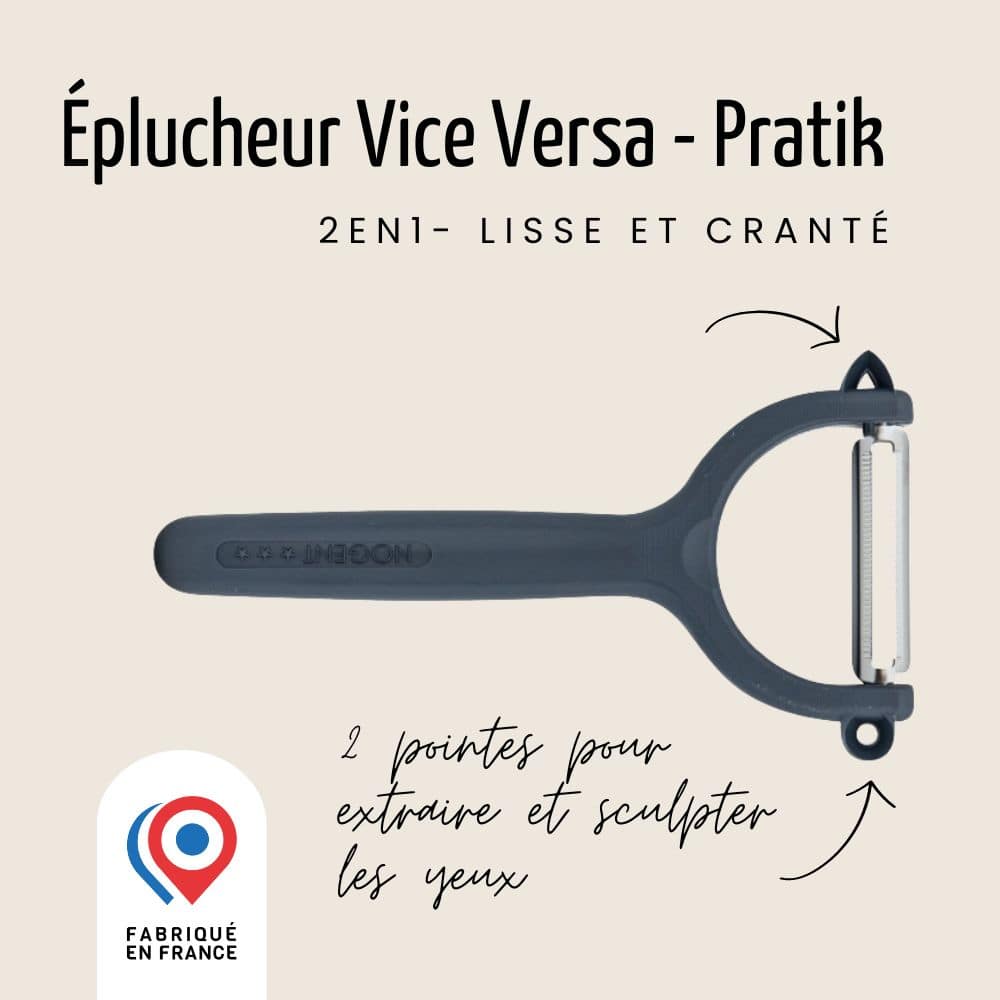 Éplucheur - Vice & Versa - 2 en 1 - Lisse et Cranté | Pratik