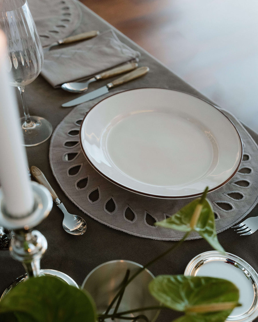 Set de table Viseu, gris sur gris