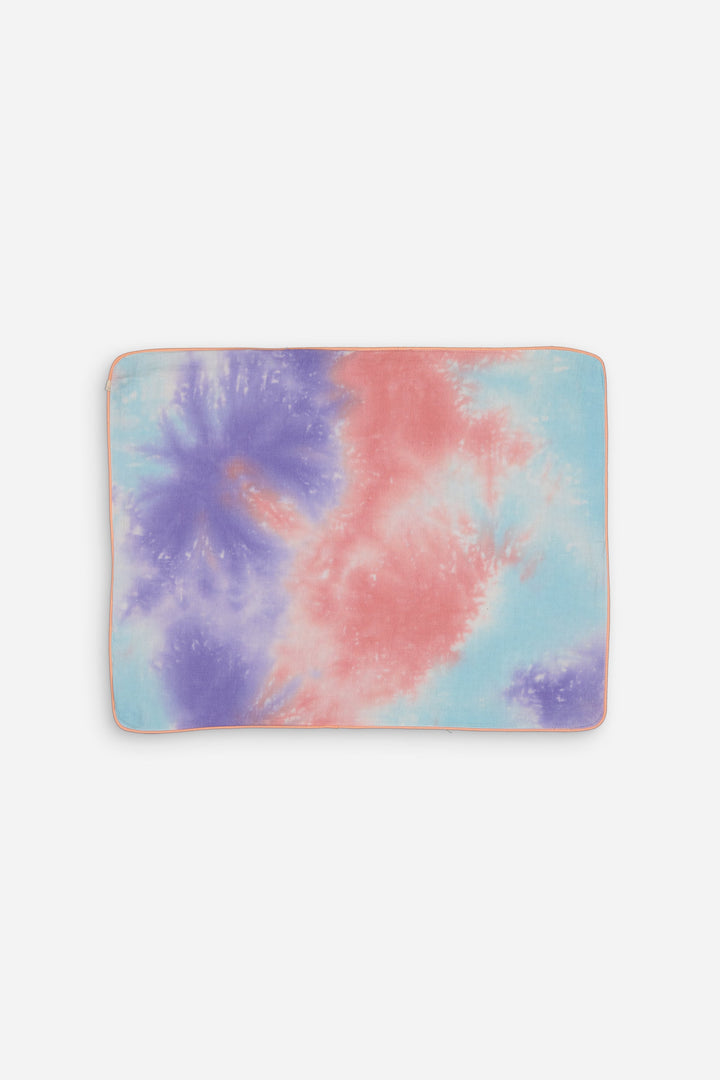 Set de table réversible motif Graou turquoise et tie and dye violet - Graou Bleu- Lot de 2