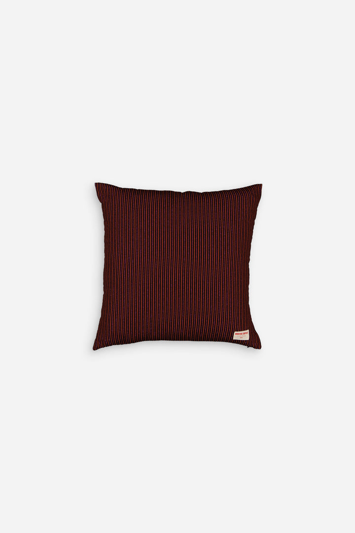 Rust and pink iridescent lines cushion - ARMAND