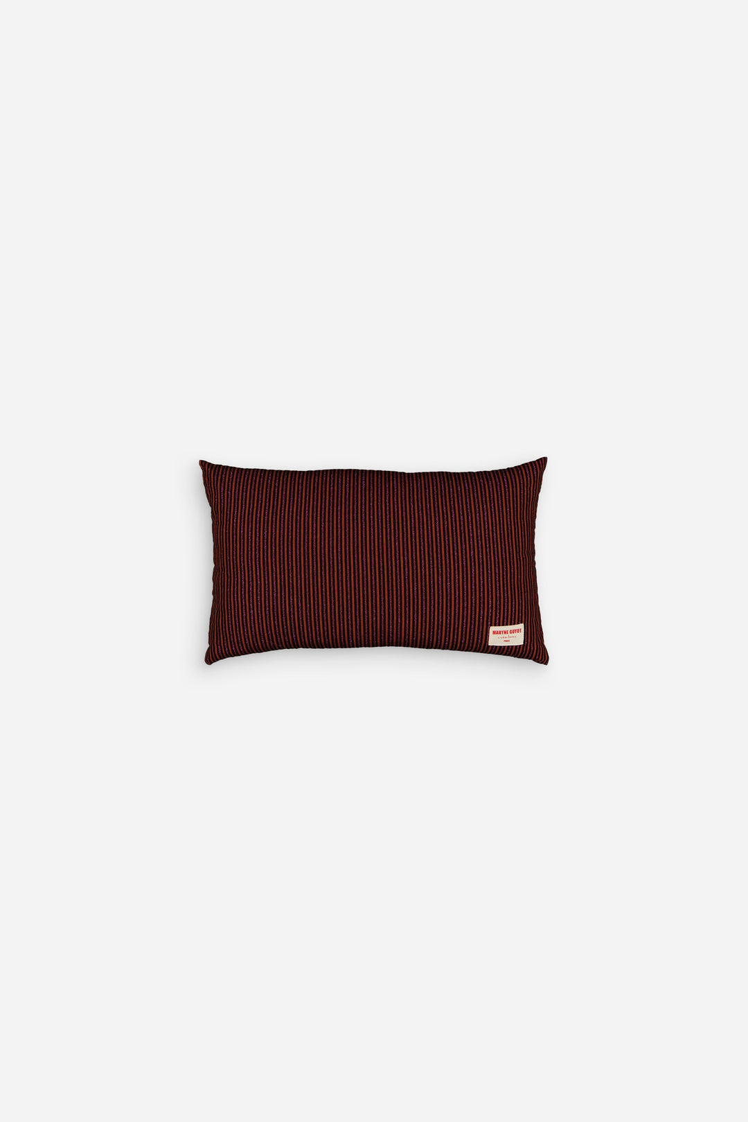 Rust and pink iridescent lines cushion - ARMAND