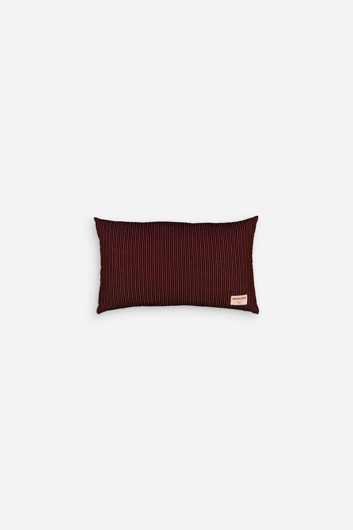 Rust and pink iridescent lines cushion - ARMAND