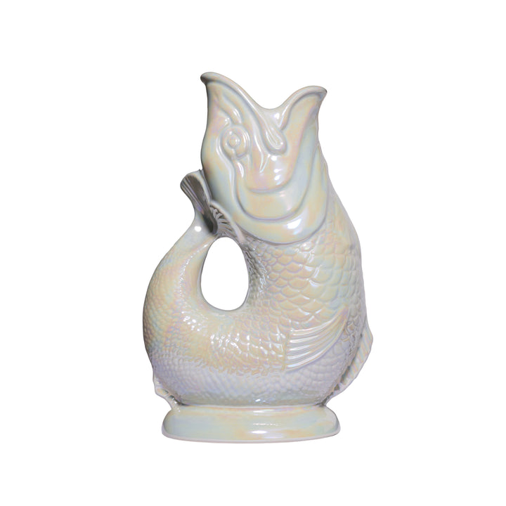 Autenthique Carafe Poisson Gluggle jug | Nacre irisée