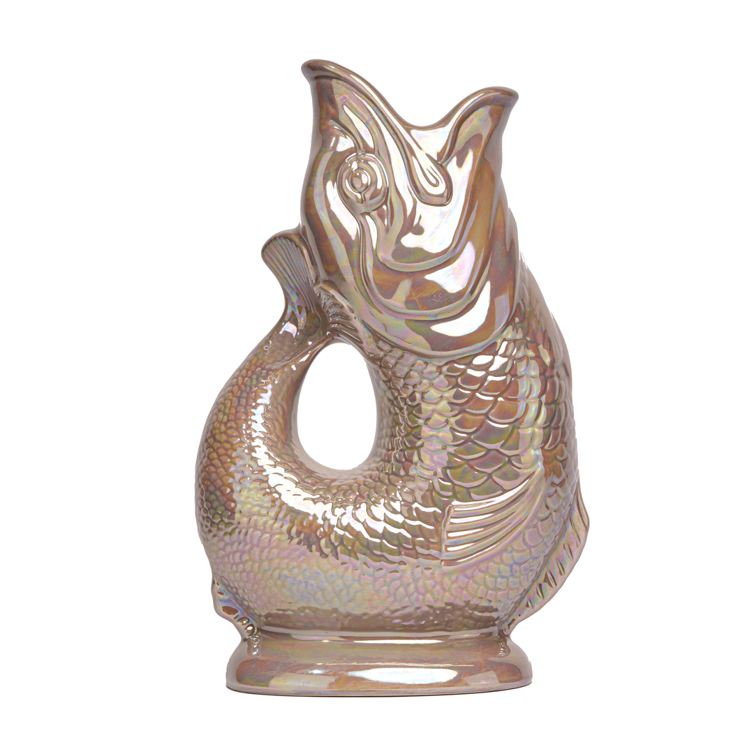 Authentic GlouGlou Fish Carafe | Gluggle jug | Iridescent mushroom