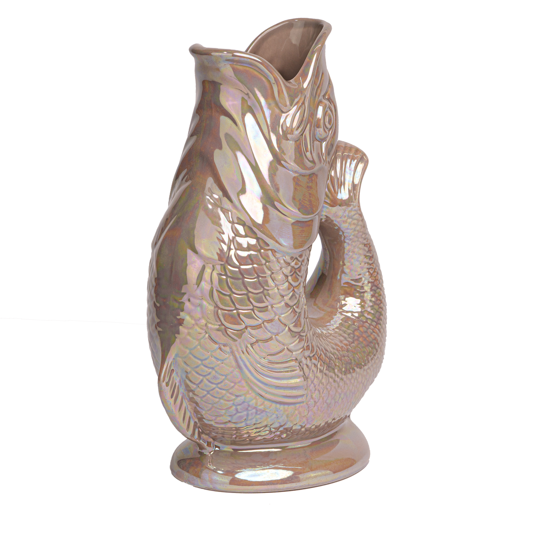 Authentic GlouGlou Fish Carafe | Gluggle jug | Iridescent mushroom