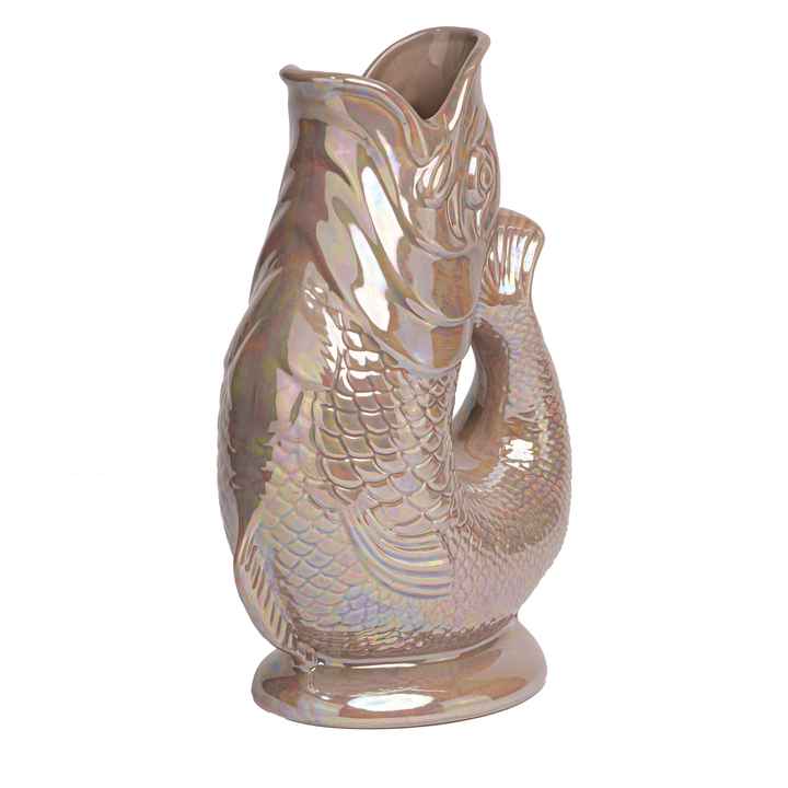 Authentic GlouGlou Fish Carafe | Gluggle jug | Iridescent mushroom