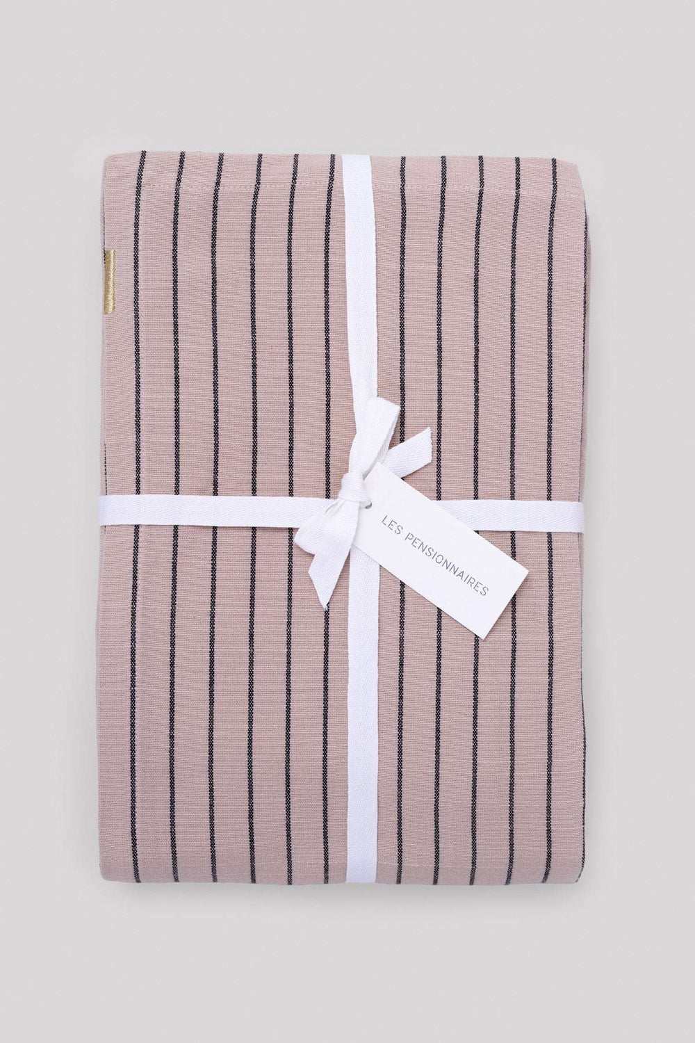 Nappe Rose délicat à rayures en coton flammé