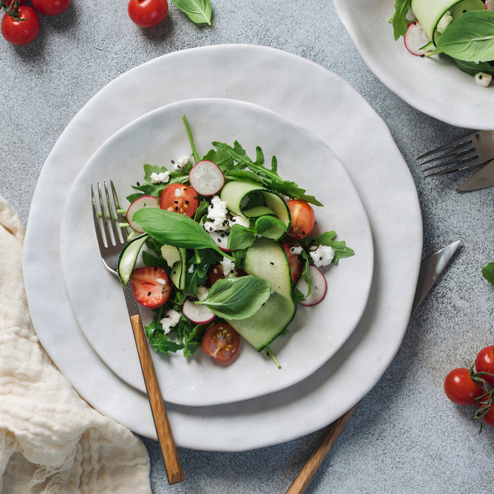 Nature Plates Set | White Salad Plate | Egg Back Home