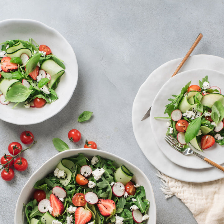 Nature Plates Set | White Salad Plate | Egg Back Home