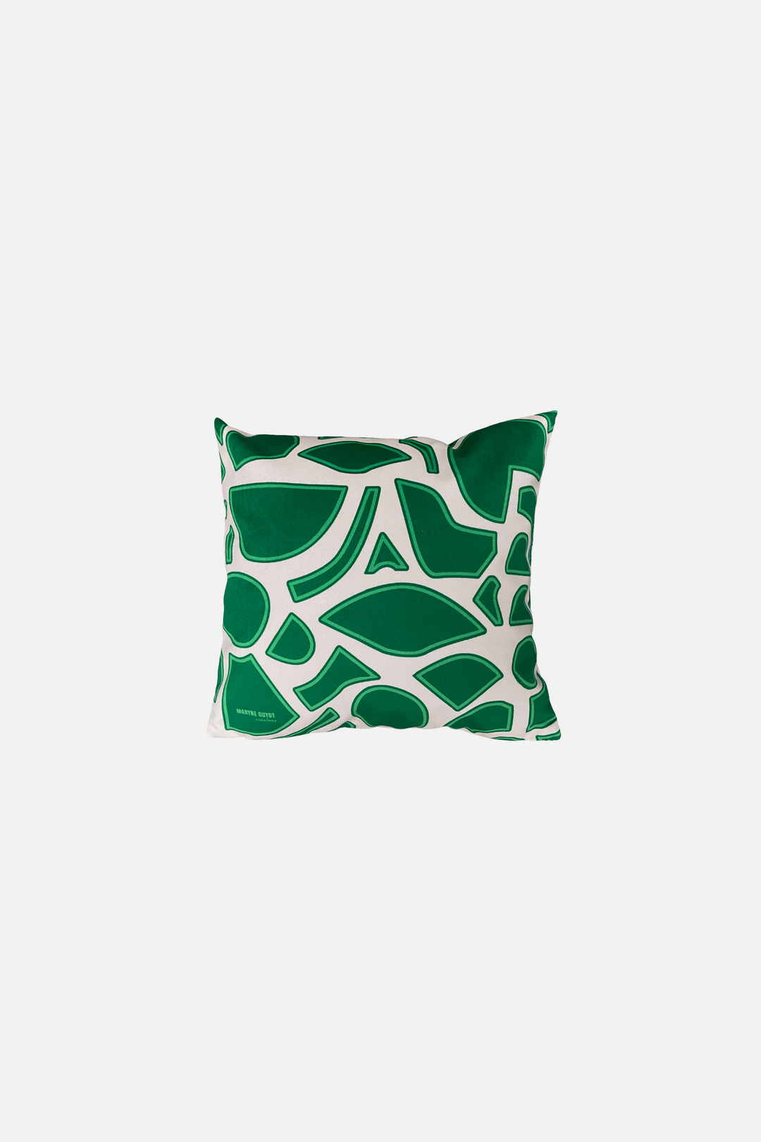 Gabrielle - Coussin velours au motif spiral vert Coussins Maryne Guyot créations