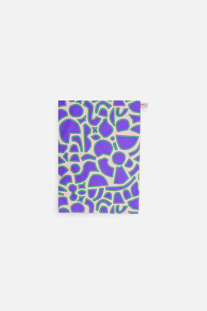 Torchon de cuisine motif spiral violet et green 100% coton