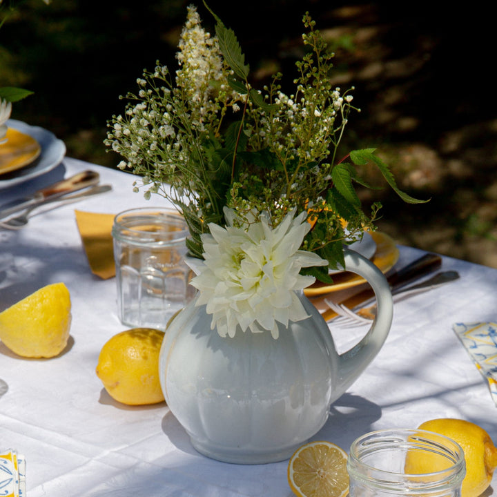 Le pichet en porcelaine Melon- Blanc