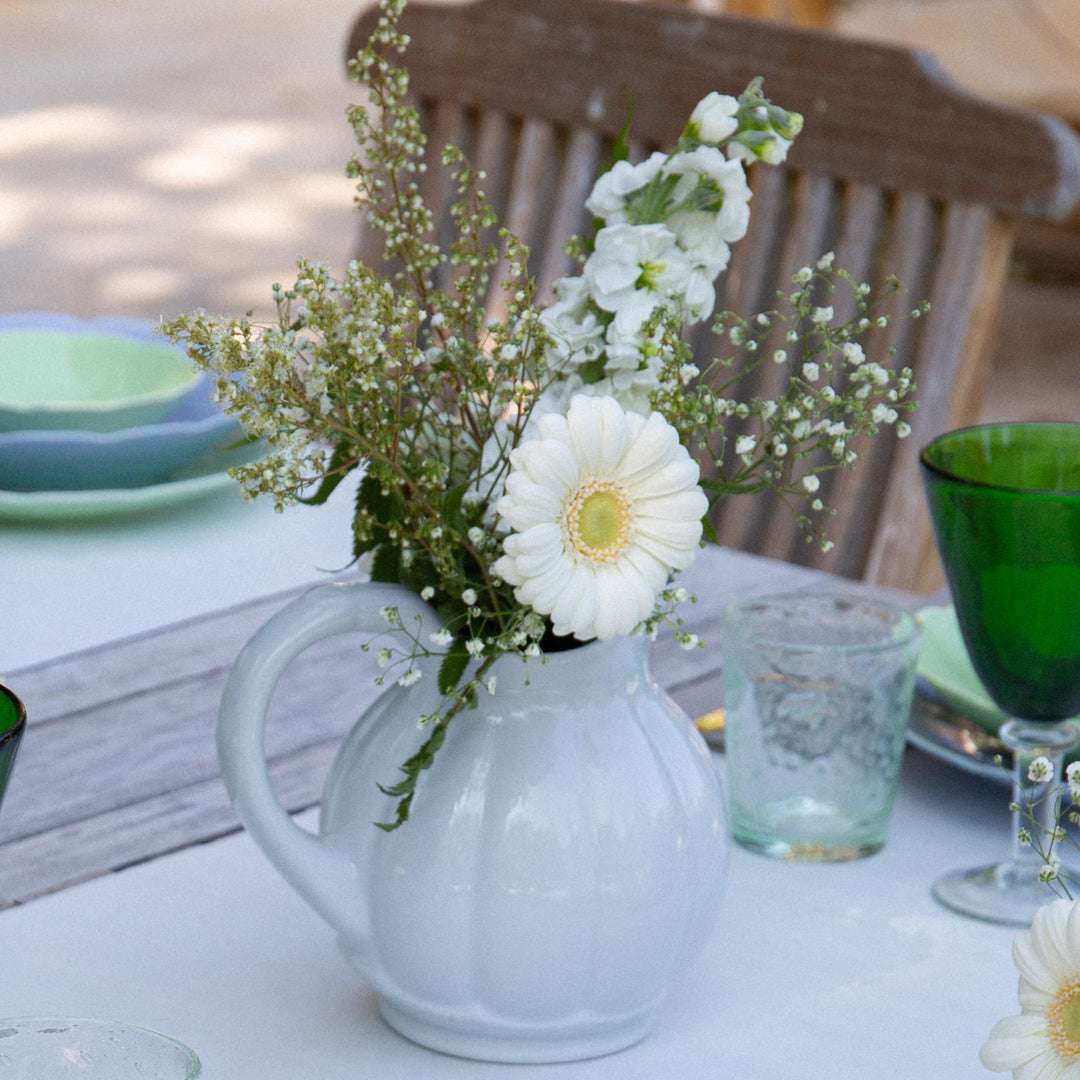 Le pichet en porcelaine Melon- Blanc