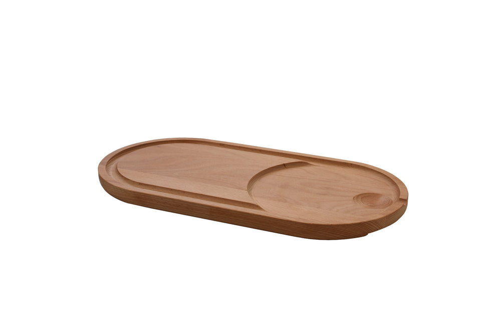 planche à steak en hêtre avec rigole ramasse jus 