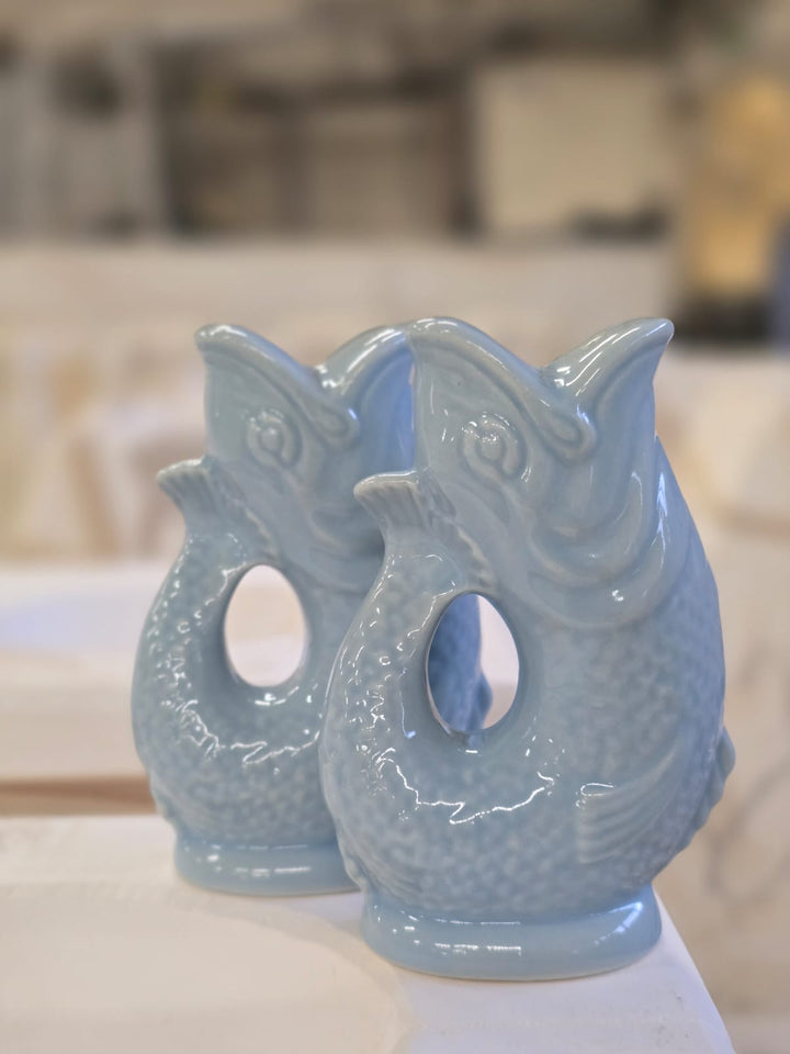 Gluggle Jug Salt and Pepper Shakers | Light blue