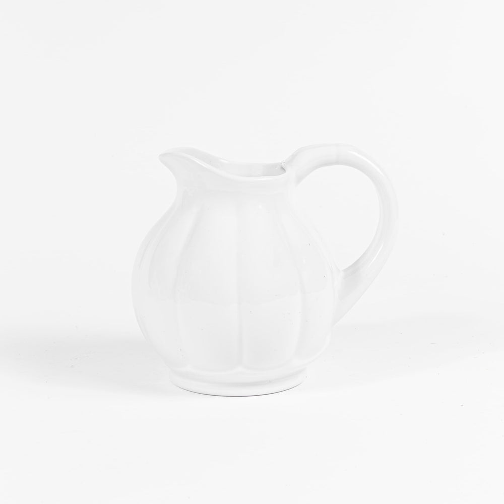 Le pichet en porcelaine Melon- Blanc Pichets Ogre la Fabrique