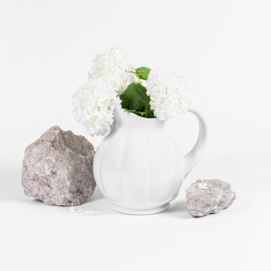 Le pichet en porcelaine Melon- Blanc Pichets Ogre la Fabrique