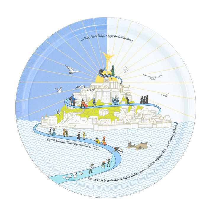 Ensemble complet Le Mont Saint-Michel - Plateau & dessous de verre