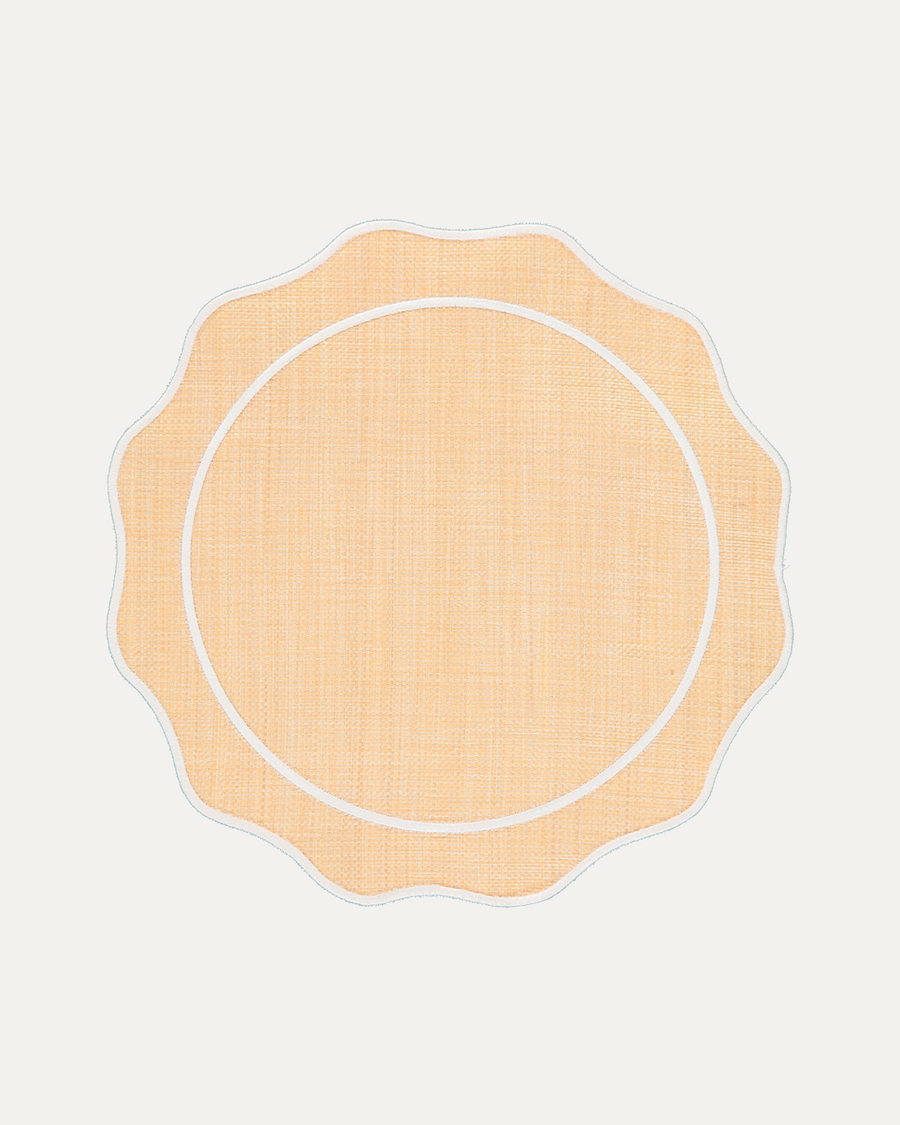 Set de table Orla en raphia avec feston blanc Sets de table Mariaida Home