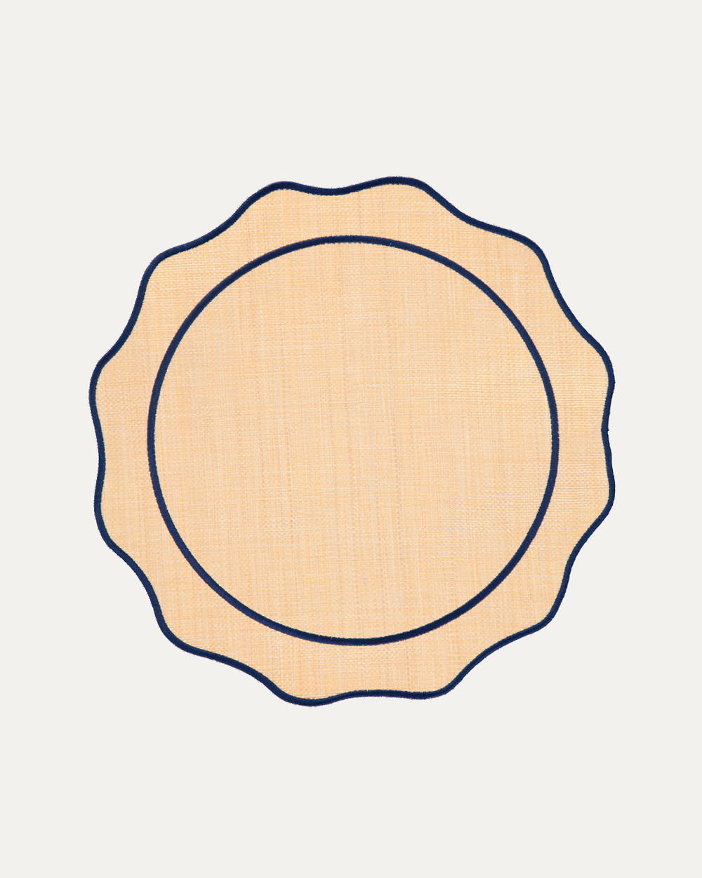 Set de table Orla en raphia avec feston bleu marine Sets de table Mariaida Home