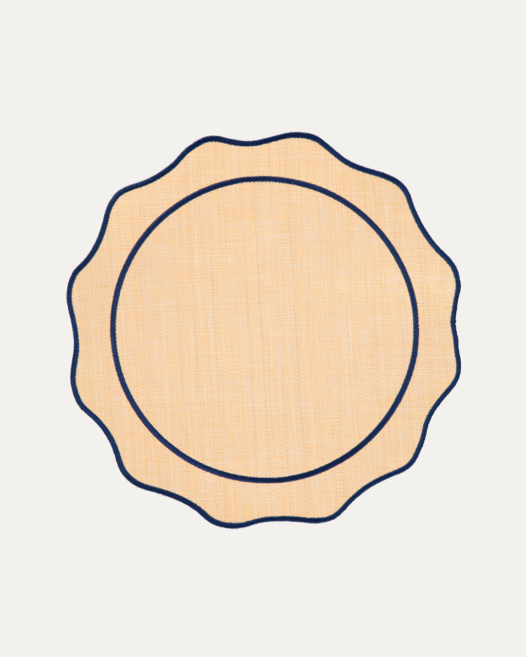 Set de table Orla en raphia avec feston bleu marine Sets de table Mariaida Home