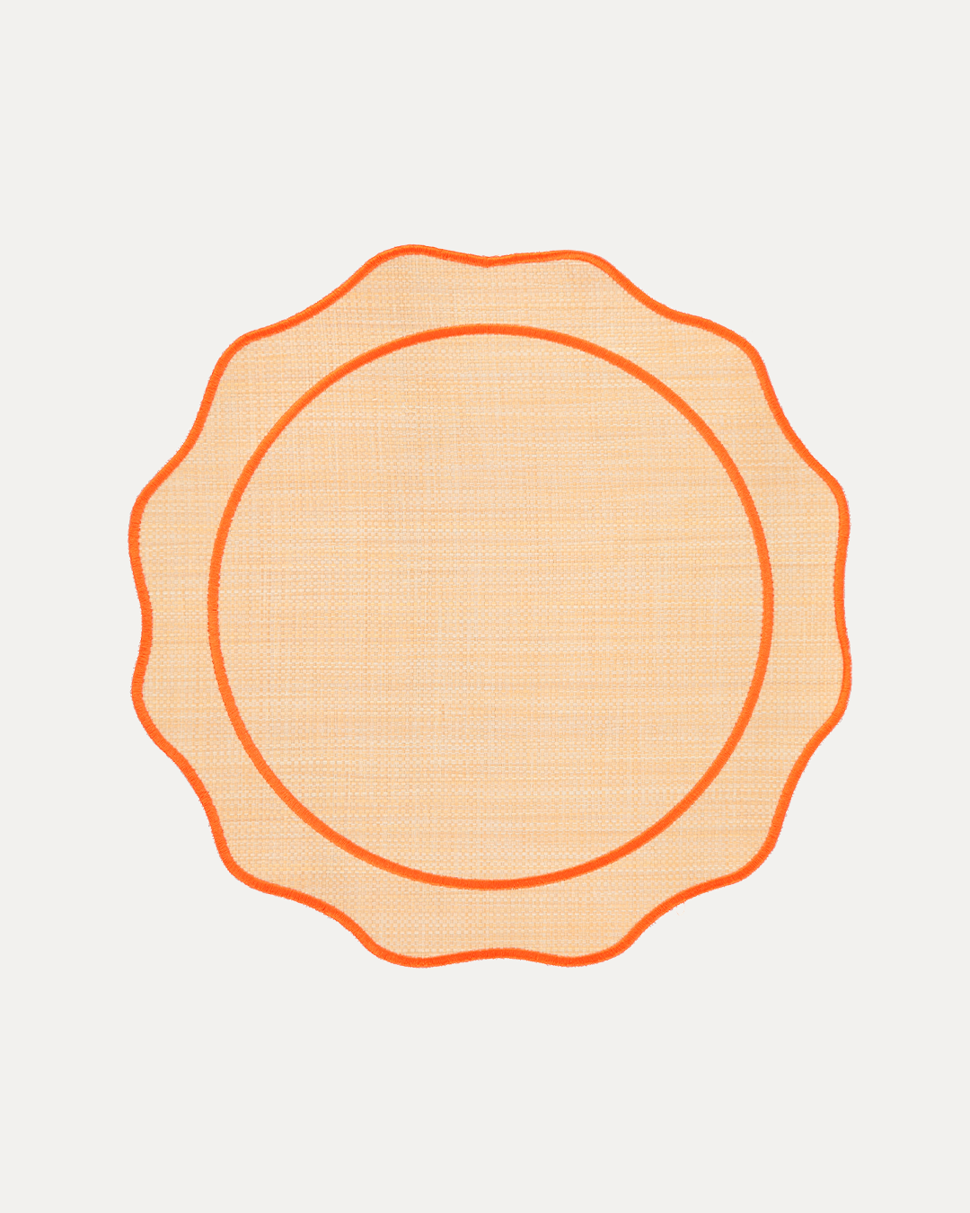 Set de table Orla en raphia avec feston orange Sets de table Mariaida Home