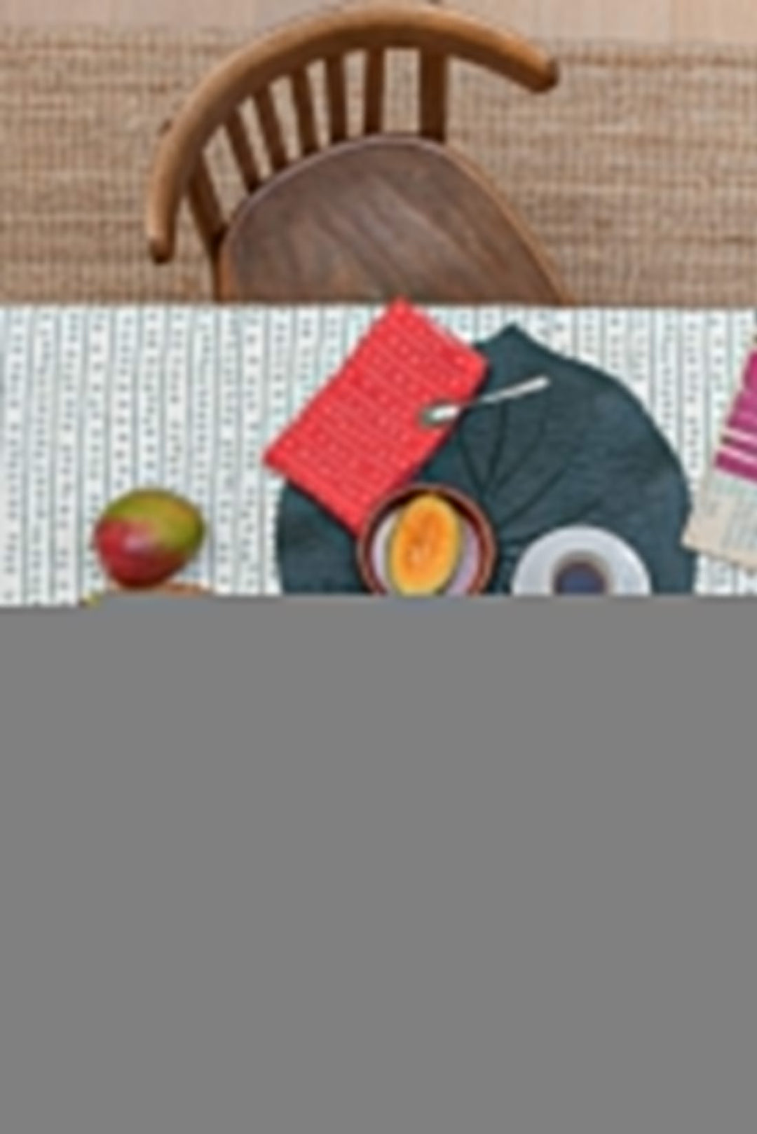 Serviette de table lin (par 2) 45x45 - Motif ARRASTA PÉ couleur rouge TERRA Serviettes de table Sabia Brasilian Design