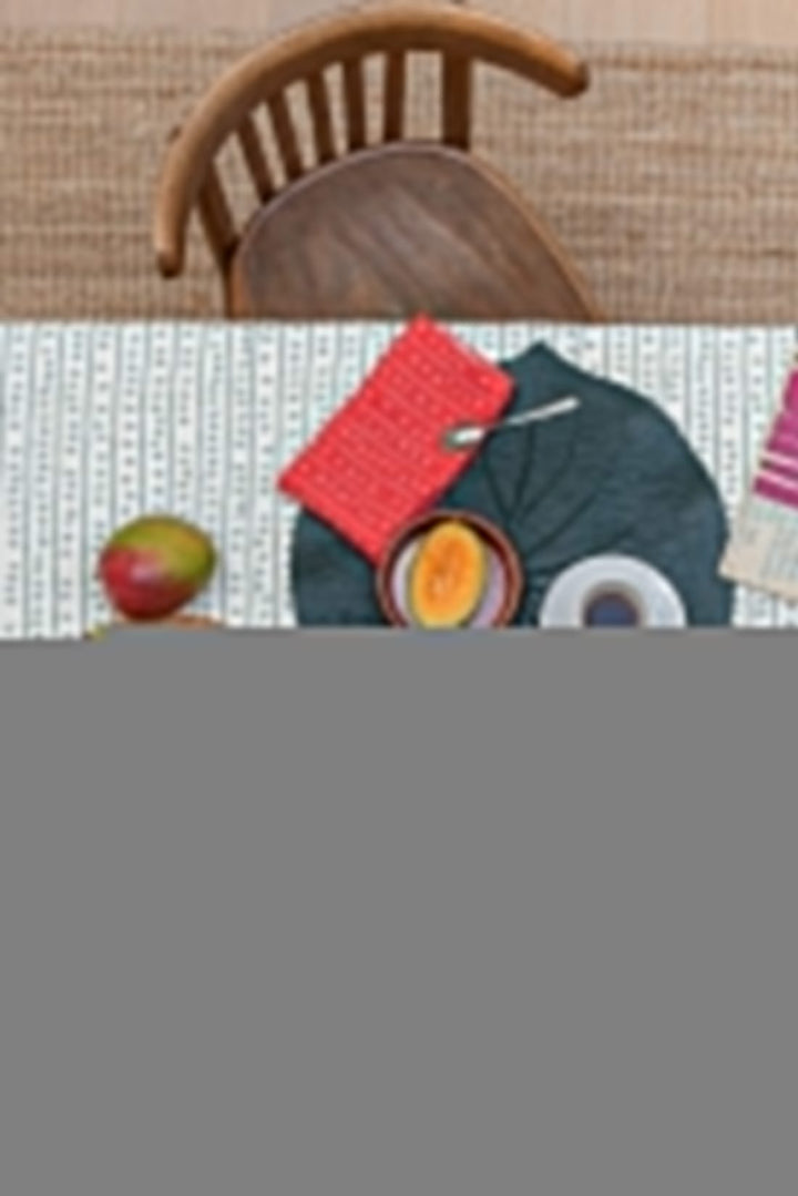 Serviette de table lin (par 2) 45x45 - Motif ARRASTA PÉ couleur rouge TERRA Serviettes de table Sabia Brasilian Design